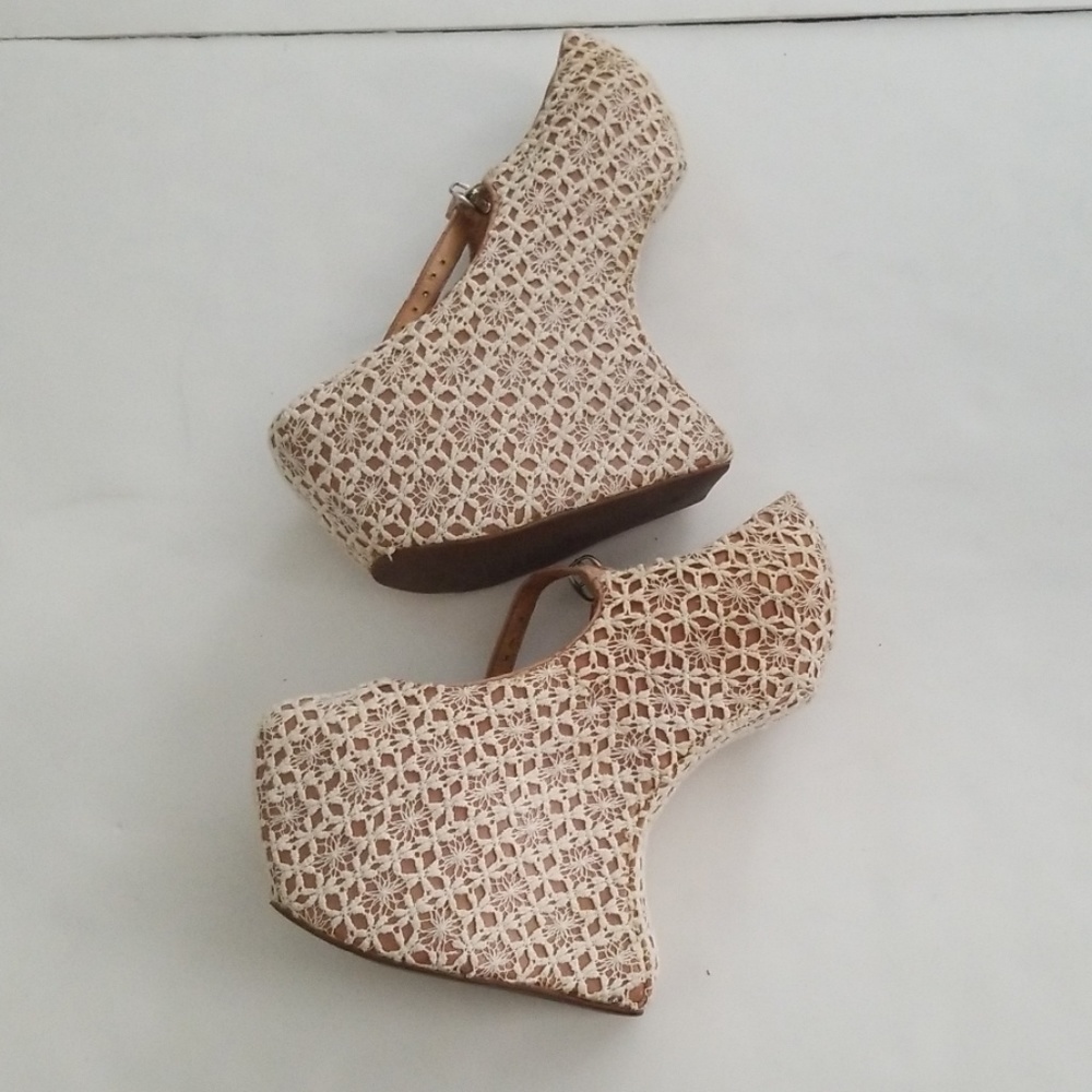 Jeffrey Campbell Lace Night Walk Platforms - Picture 3 of 8
